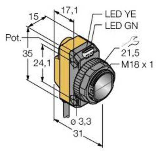 Turck Reflexions-Lichttaster QS18VP6LD W/30 3073041 1St. Turck Reflexions-Lichttaster QS18VP6LD W/30 3073041 1St. von Turck