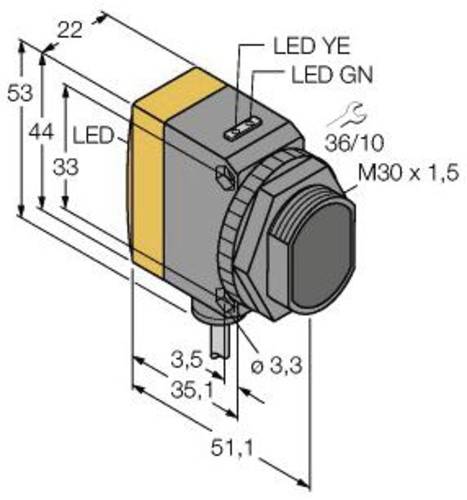 Turck Reflexions-Lichttaster QS30VR3FF200QPMA16 3073073 1St. Turck Reflexions-Lichttaster QS30VR3FF200QPMA16 3073073 1St. von Turck