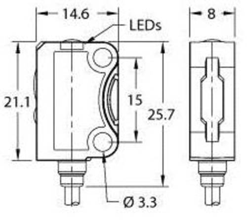 Turck Reflexions-Lichttaster VS8APFF15 3803441 1St. von Turck