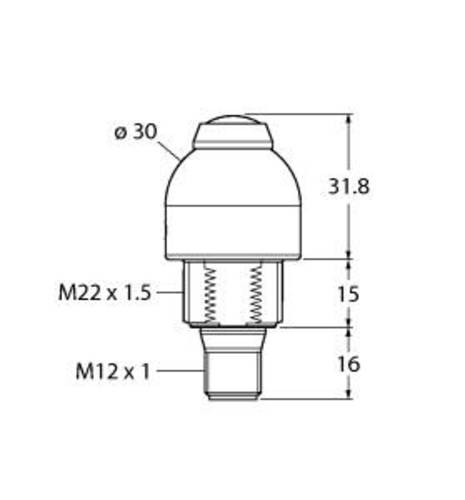 Turck Rundumleuchte K30LGRBPPB2Q 3091840 Dauerlicht von Turck