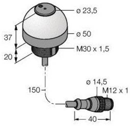 Turck Rundumleuchte K50LGRA1YPQP-83255 3083255 Dauerton, Dauerlicht 75 dB von Turck