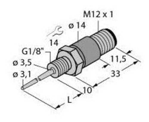 Turck TP-103A-G1/8-H1141-L013 Temperaturfühler -50 - +120°C Fühler-Typ Pt100 von Turck