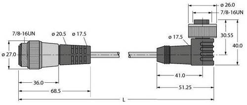 Turck U0232-05 Sensor-/Aktor-Steckverbinder, konfektioniert 1St. von Turck