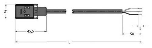 Turck VBS02-S80E-5/TEL Ventilsteck- verbinder Bauform B Leitung 6606728 VBS02-S80E-5/TEL 6606728 Inh von Turck