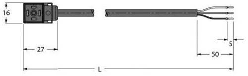 Turck Ventilsteckverbinder Bauform CI, Anschlussleitung 6606922 VC9S02-A80E-5/TEL 6606922 Inhalt: 1S von Turck