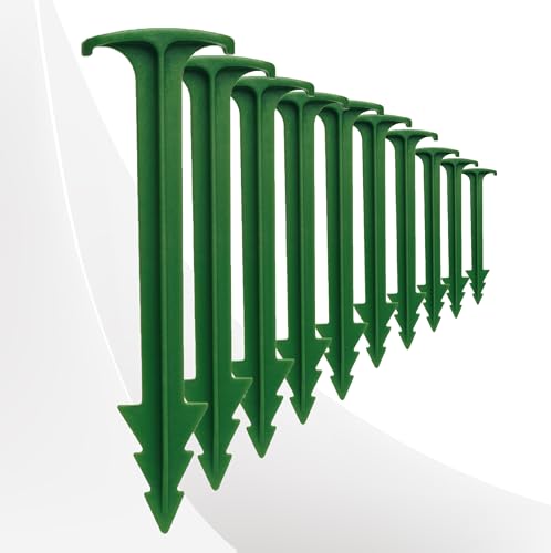 Turfquick Biodegradable Garden Stakes 10 Pcs - Sod Staples for Securing Weeds, Landscaping, Netting, and Coverings - Eco-Friendly Plant Supports for Sustainable Gardening von Turfquick