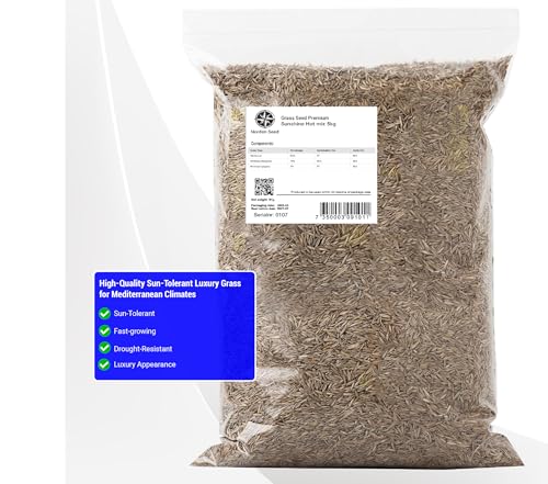 Turfquick Lawn Seeds Fast Germinating 5kg - Sunshine Hot Premium Lawn Seed Mix - High Germination Rate & Reseeding - Perfect for New and Established Lawns in the Mediterranean Climate Turfquick Lawn Seeds Fast Germinating 5kg - Sunshine Hot Premium Lawn Seed Mix - High Germination Rate & Reseeding - Perfect for New and Established Lawns in the Mediterranean Climate von Turfquick