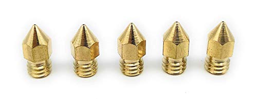 Turmberg3D - 5St - mk8 Nozzle Set - für 1.75mm, Messing Hotend Düse für ANET A6, A8, CTC, Cr-10 (Set - 5x 0.5 mm, 5) von Turmberg3D