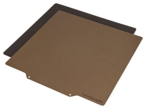 Turmberg3D - Raue PEI Druckbettoberfläche - Federstahlblech inkl Magnetbase für 3D Drucker (Variante C - 310x310mm) von Turmberg3D