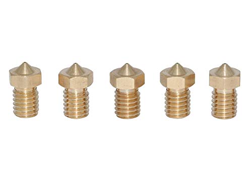 Turmberg3D - V6 Nozzle Set - für 1.75mm, Messing für V5 V6 Düse Extruder Hotend M6 (Set - 5x 0.5 mm, 5) von Turmberg3D