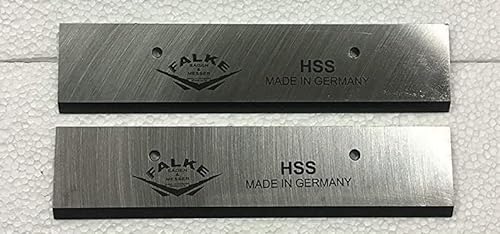2 Stück Leitz Hobelmesser HSS 180x30x3mm mit 2 Gewinde HSS von Turmfalke Sägen&Messer