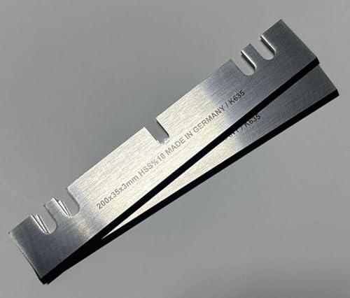 Hobelmesser für Kity 635, HSS Wolfram 18%, 200x35x3mm (1 Satz = 2 Hobelmesser) von Turmfalke Sägen&Messer