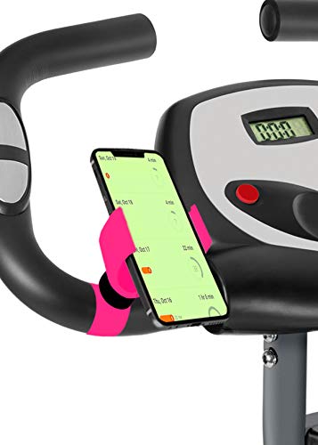 Handyhalterung Heimtrainer Fahrrad Universell gültig für Smartphones mit einem Bildschirm bis zu 7.5 Zoll handyhalterung fahrradtrainer handyhalterung Indoor Cycling Bike Fuchsia von Turnaroundtech