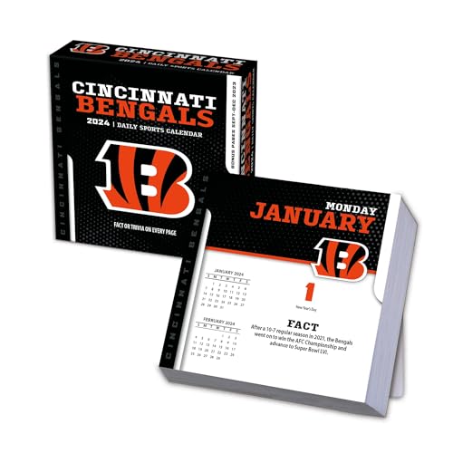 Cincinnati Bengals - NFL - Tages-Abreißkalender in einer Box 2024 von Turner Licensing