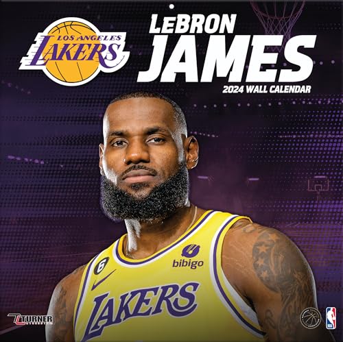 Los Angeles Lakers Lebron James 2024 12x12 Player Wall Calendar von Turner Licensing