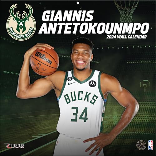 Milwaukee Bucks, Giannis Antetokounmpo - NBA - 30,5 x 30,5 cm Spieler-Wandkalender 2024 von Turner Licensing