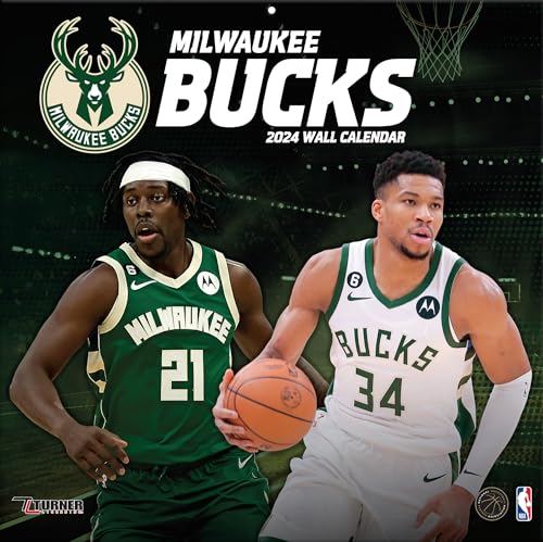 Milwaukee Bucks - NBA - 30,5 x 30,5 cm Wandkalender 2024 von Turner Licensing