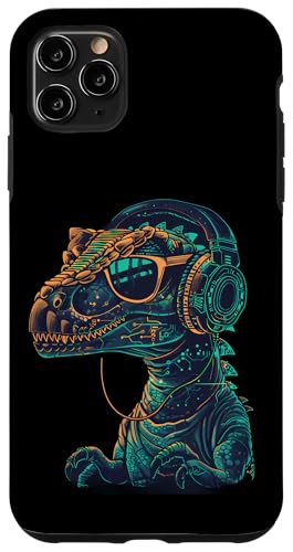 Dinosaurier DJ Musik Kopfhörer Techno DJ T-Rex EDM Dance Club Hülle für iPhone 11 Pro Max Dinosaurier DJ Musik Kopfhörer Techno DJ T-Rex EDM Dance Club Hülle für iPhone 11 Pro Max von Turntable DJ Music Animals