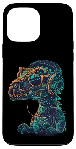 Dinosaurier DJ Musik Kopfhörer Techno DJ T-Rex EDM Dance Club Hülle für iPhone 13 Pro Max Dinosaurier DJ Musik Kopfhörer Techno DJ T-Rex EDM Dance Club Hülle für iPhone 13 Pro Max von Turntable DJ Music Animals