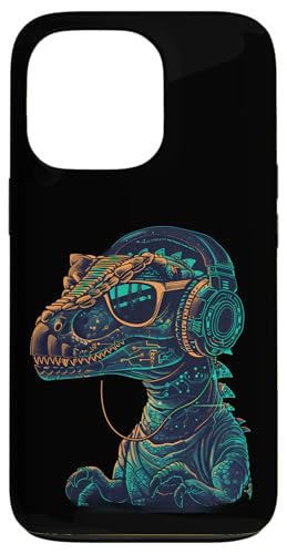 Dinosaurier DJ Musik Kopfhörer Techno DJ T-Rex EDM Dance Club Hülle für iPhone 13 Pro Dinosaurier DJ Musik Kopfhörer Techno DJ T-Rex EDM Dance Club Hülle für iPhone 13 Pro von Turntable DJ Music Animals