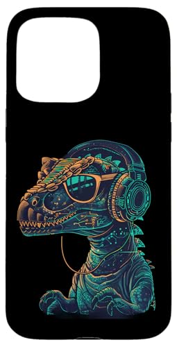 Dinosaurier DJ Musik Kopfhörer Techno DJ T-Rex EDM Dance Club Hülle für iPhone 15 Pro Max Dinosaurier DJ Musik Kopfhörer Techno DJ T-Rex EDM Dance Club Hülle für iPhone 15 Pro Max von Turntable DJ Music Animals