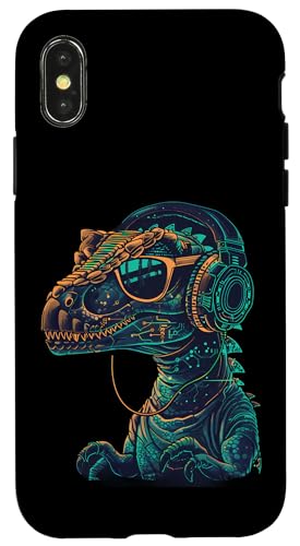 Dinosaurier DJ Musik Kopfhörer Techno DJ T-Rex EDM Dance Club Hülle für iPhone X/XS Dinosaurier DJ Musik Kopfhörer Techno DJ T-Rex EDM Dance Club Hülle für iPhone X/XS von Turntable DJ Music Animals