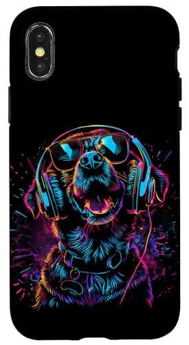 Dog DJ EDM House Music Techno Musik Kopfhörer Beatmaker Hülle für iPhone X/XS Dog DJ EDM House Music Techno Musik Kopfhörer Beatmaker Hülle für iPhone X/XS von Turntable DJ Music Animals