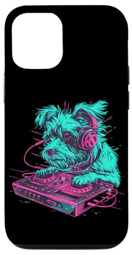 Dog Music DJ Artwork EDM Beatmaker Techno Plattenspieler DJ Hund Hülle für iPhone 12/12 Pro von Turntable DJ Music Animals