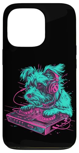 Dog Music DJ Artwork EDM Beatmaker Techno Plattenspieler DJ Hund Hülle für iPhone 13 Pro von Turntable DJ Music Animals