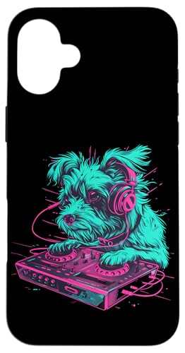 Dog Music DJ Artwork EDM Beatmaker Techno Plattenspieler DJ Hund Hülle für iPhone 16 Plus Dog Music DJ Artwork EDM Beatmaker Techno Plattenspieler DJ Hund Hülle für iPhone 16 Plus von Turntable DJ Music Animals
