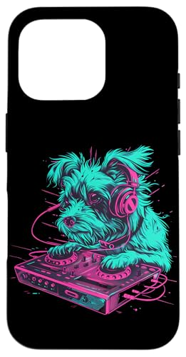 Dog Music DJ Artwork EDM Beatmaker Techno Plattenspieler DJ Hund Hülle für iPhone 16 Pro von Turntable DJ Music Animals