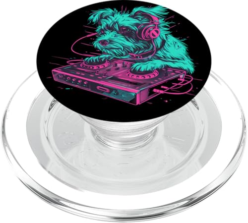 Dog Music DJ Artwork EDM Beatmaker Techno Plattenspieler DJ Hund PopSockets PopGrip für MagSafe Dog Music DJ Artwork EDM Beatmaker Techno Plattenspieler DJ Hund PopSockets PopGrip für MagSafe von Turntable DJ Music Animals