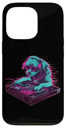 Dog Music DJ Beatmaker Techno Plattenspieler DJ Dog Artwork EDM Hülle für iPhone 13 Pro von Turntable DJ Music Animals