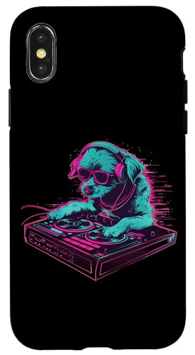 Dog Music DJ Beatmaker Techno Plattenspieler DJ Dog Artwork EDM Hülle für iPhone X/XS von Turntable DJ Music Animals