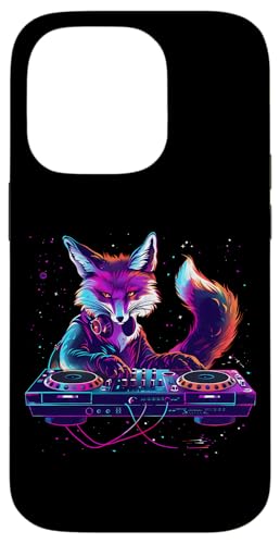 Fox Music DJ Bunte Plattenspieler DJ Fox Techno House Music Hülle für iPhone 14 Pro Fox Music DJ Bunte Plattenspieler DJ Fox Techno House Music Hülle für iPhone 14 Pro von Turntable DJ Music Animals