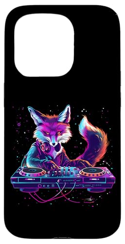 Fox Music DJ Bunte Plattenspieler DJ Fox Techno House Music Hülle für iPhone 15 Pro Fox Music DJ Bunte Plattenspieler DJ Fox Techno House Music Hülle für iPhone 15 Pro von Turntable DJ Music Animals