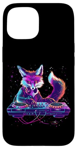 Fox Music DJ Bunte Plattenspieler DJ Fox Techno House Music Hülle für iPhone 15 Fox Music DJ Bunte Plattenspieler DJ Fox Techno House Music Hülle für iPhone 15 von Turntable DJ Music Animals