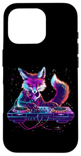 Fox Music DJ Bunte Plattenspieler DJ Fox Techno House Music Hülle für iPhone 16 Pro Fox Music DJ Bunte Plattenspieler DJ Fox Techno House Music Hülle für iPhone 16 Pro von Turntable DJ Music Animals
