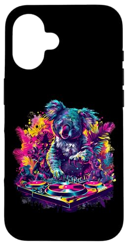 Koala DJ Beatmaker House Music EDM Plattenspieler DJ Koalabär Hülle für iPhone 16 Koala DJ Beatmaker House Music EDM Plattenspieler DJ Koalabär Hülle für iPhone 16 von Turntable DJ Music Animals
