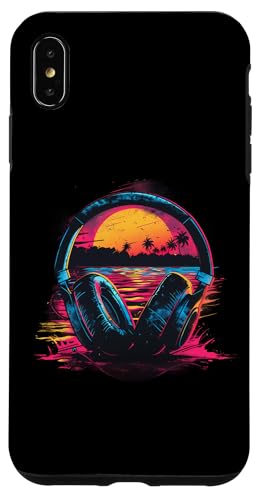 Kopfhörer Musik DJ Artwork House Music Sunset Beatmaker Hülle für iPhone XS Max von Turntable DJ Music Animals