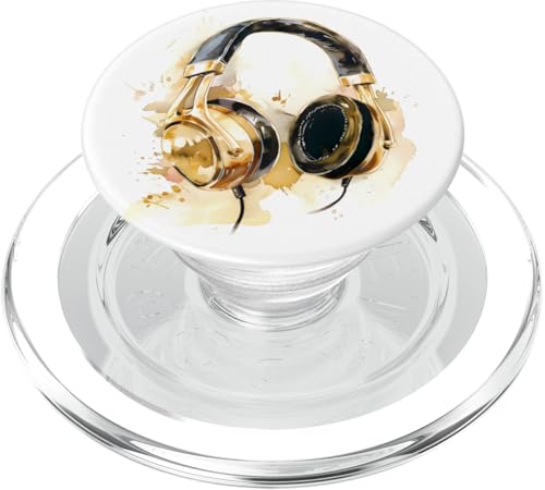 Kopfhörer Musik DJ Beatmaker Artwork Splash Dance Musik PopSockets PopGrip für MagSafe Kopfhörer Musik DJ Beatmaker Artwork Splash Dance Musik PopSockets PopGrip für MagSafe von Turntable DJ Music Animals