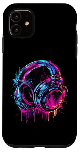 Kopfhörer Musik DJ Musik Kopfhörer Musikliebhaber Splash EDM Hülle für iPhone 11 von Turntable DJ Music Animals