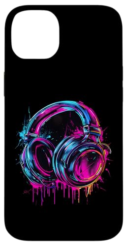 Kopfhörer Musik DJ Musik Kopfhörer Musikliebhaber Splash EDM Hülle für iPhone 14 Plus von Turntable DJ Music Animals