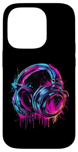 Kopfhörer Musik DJ Musik Kopfhörer Musikliebhaber Splash EDM Hülle für iPhone 14 Pro von Turntable DJ Music Animals