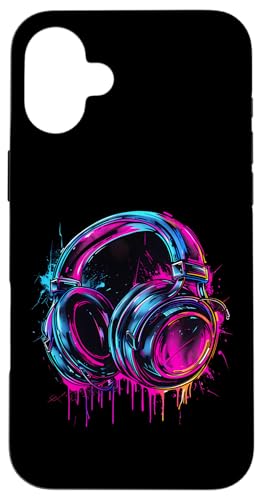 Kopfhörer Musik DJ Musik Kopfhörer Musikliebhaber Splash EDM Hülle für iPhone 16 Plus Kopfhörer Musik DJ Musik Kopfhörer Musikliebhaber Splash EDM Hülle für iPhone 16 Plus von Turntable DJ Music Animals