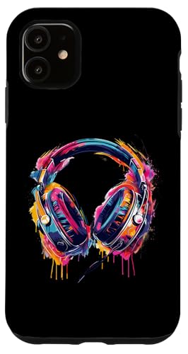 Kopfhörer Musik DJ Splash EDM Beatmaker Techno House Music Hülle für iPhone 11 Kopfhörer Musik DJ Splash EDM Beatmaker Techno House Music Hülle für iPhone 11 von Turntable DJ Music Animals