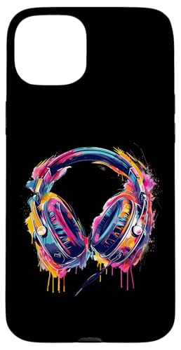 Kopfhörer Musik DJ Splash EDM Beatmaker Techno House Music Hülle für iPhone 15 Plus von Turntable DJ Music Animals