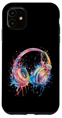 Kopfhörer Musik DJ Splash House Music EDM Beatmaker Techno Hülle für iPhone 11 Kopfhörer Musik DJ Splash House Music EDM Beatmaker Techno Hülle für iPhone 11 von Turntable DJ Music Animals