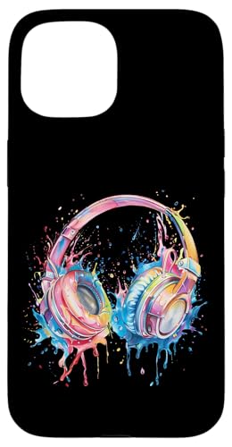Kopfhörer Musik DJ Splash House Music EDM Beatmaker Techno Hülle für iPhone 15 Kopfhörer Musik DJ Splash House Music EDM Beatmaker Techno Hülle für iPhone 15 von Turntable DJ Music Animals