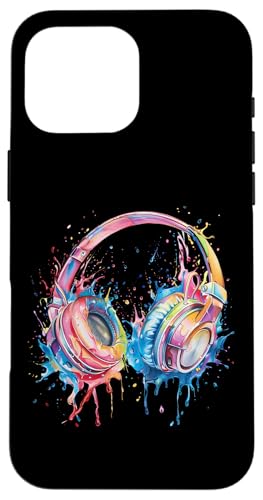 Kopfhörer Musik DJ Splash House Music EDM Beatmaker Techno Hülle für iPhone 16 Pro Max Kopfhörer Musik DJ Splash House Music EDM Beatmaker Techno Hülle für iPhone 16 Pro Max von Turntable DJ Music Animals